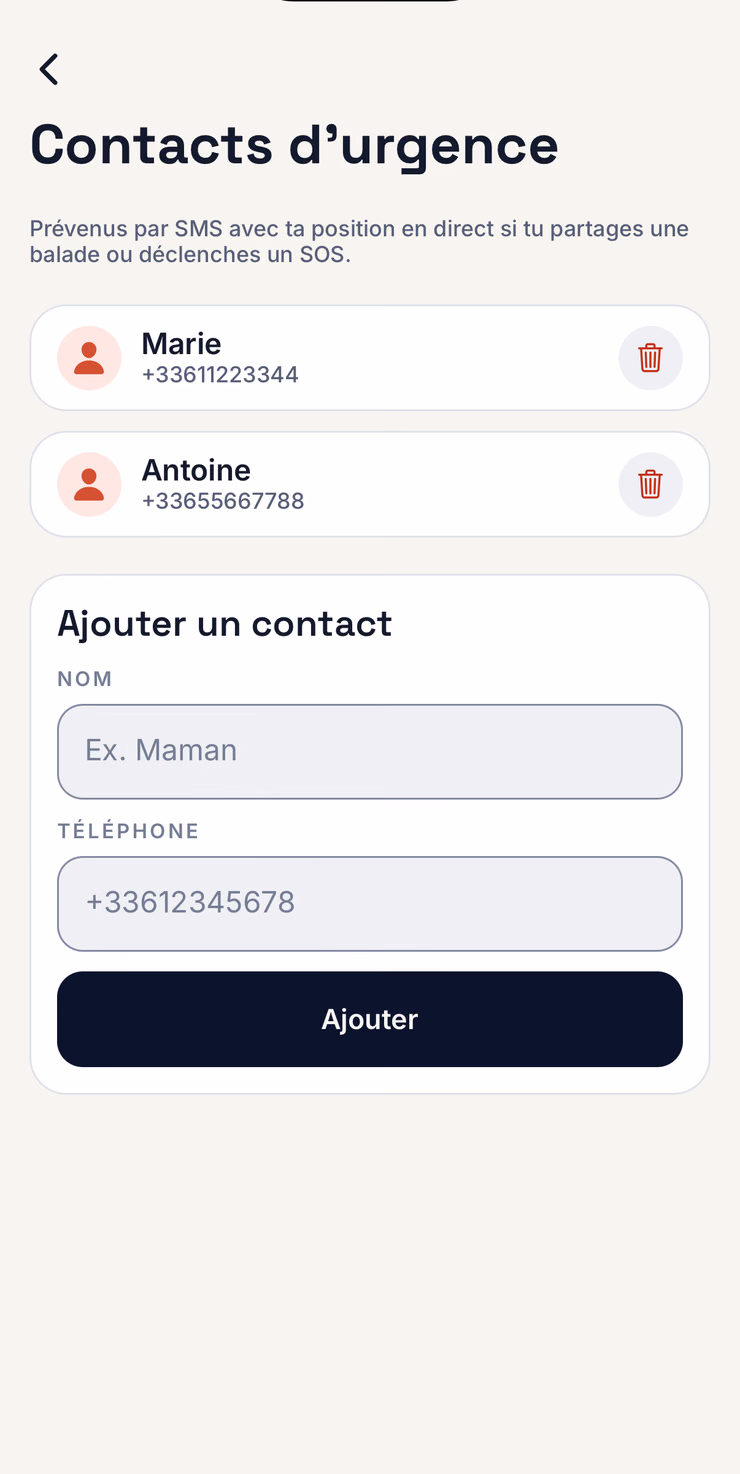 Tes proches savent où tu es